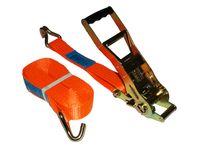 Upínací pás 12 m/5 t s ERGO ráčnou a zakončený háky na obou stranách  (kurtna, kurta)